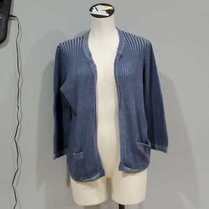 Chicos blue cardigan sweater